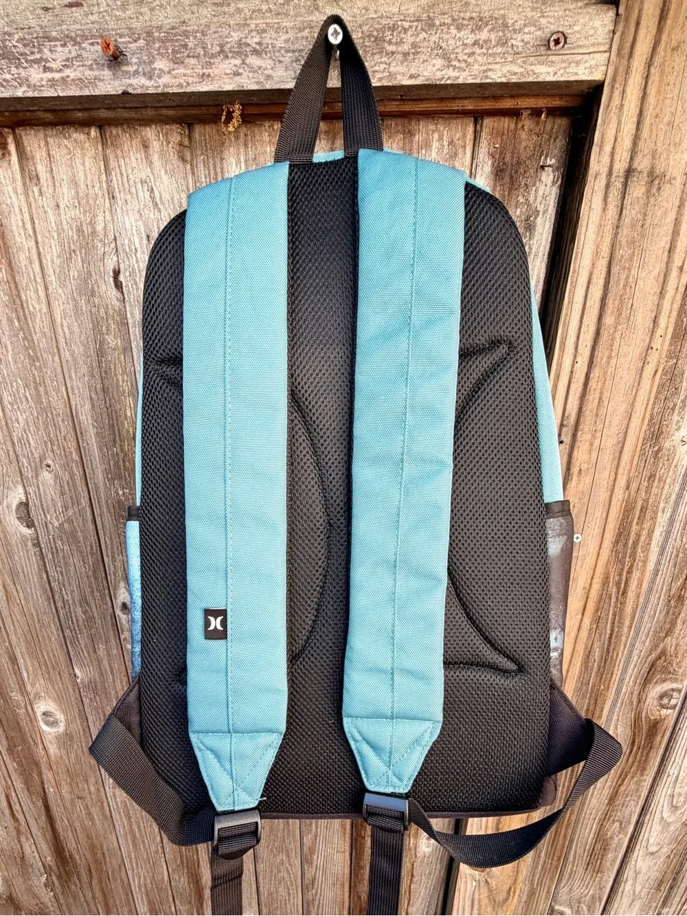 Hurley Blue and Black Shark Print Backpack for Men